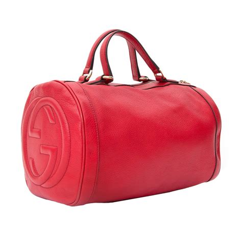 gucci red boston bag.